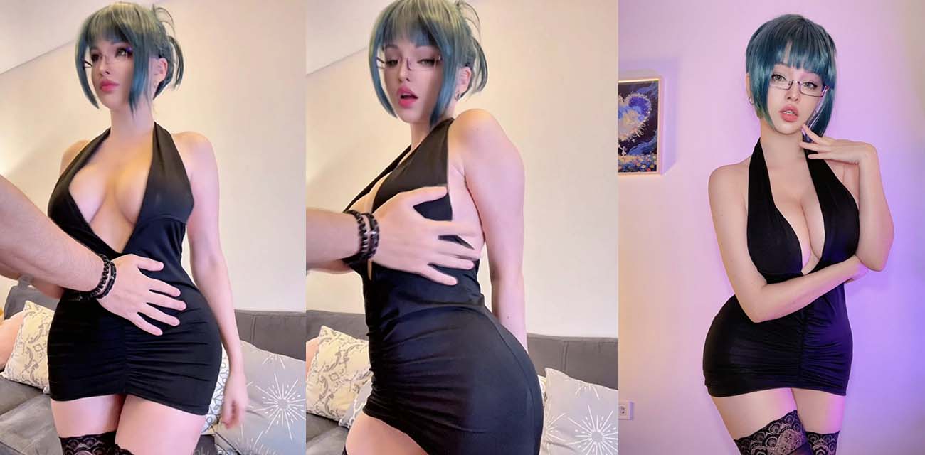 高人气女菩萨【HidoriRose】咒术回战禅院真希Cos，巨乳女神高跟包臀裙狂操各种体位玩弄